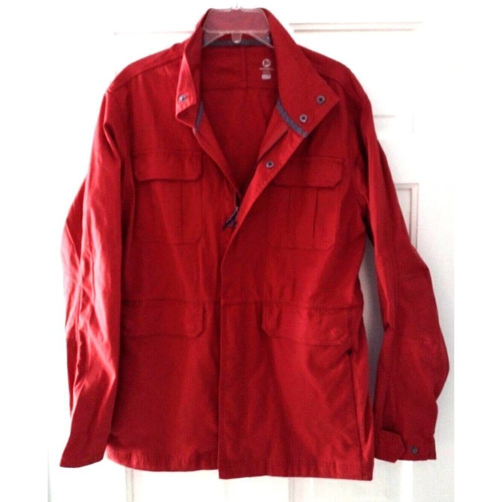 Merrell Zip Up‎ Hiking Jacket Women's Size Medium Red Orange Pockets Outdoors